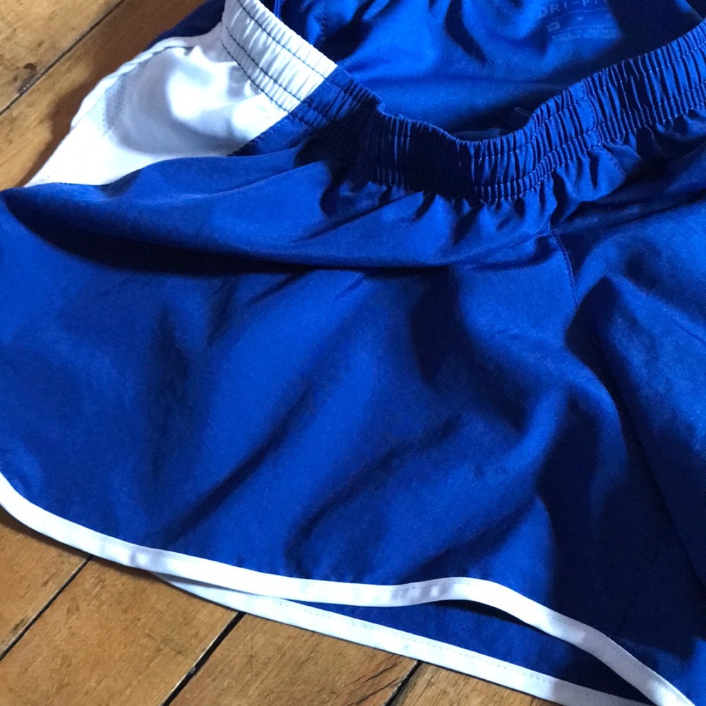 Nike Women’s Royal Blue and White Athletic Shorts - Picture 5 of 7